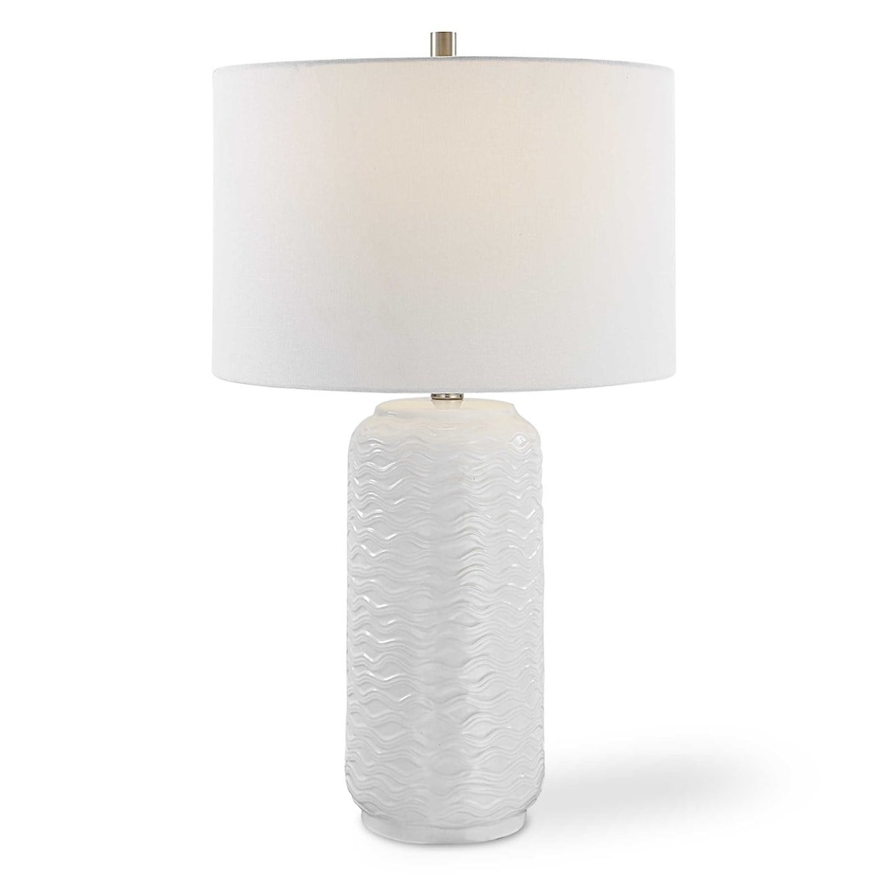 Uttermost Table Lamps WAVY TABLE LAMP, WHITE