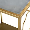 Oliver Home Furnishings End/ Side Tables GOLD LEAF SQUARE SIDE TABLE