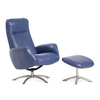 Contemporary Reclining Chair and Ottoman