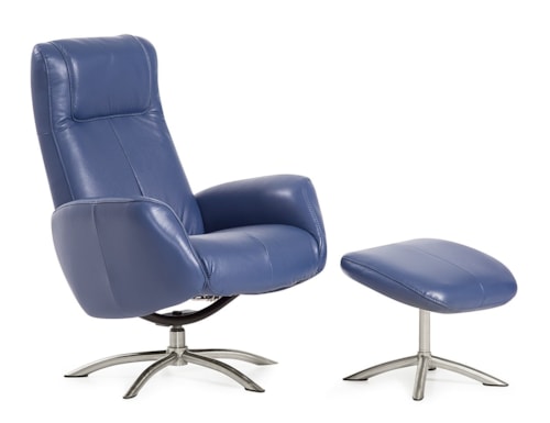 Contemporary Reclining Chair and Ottoman