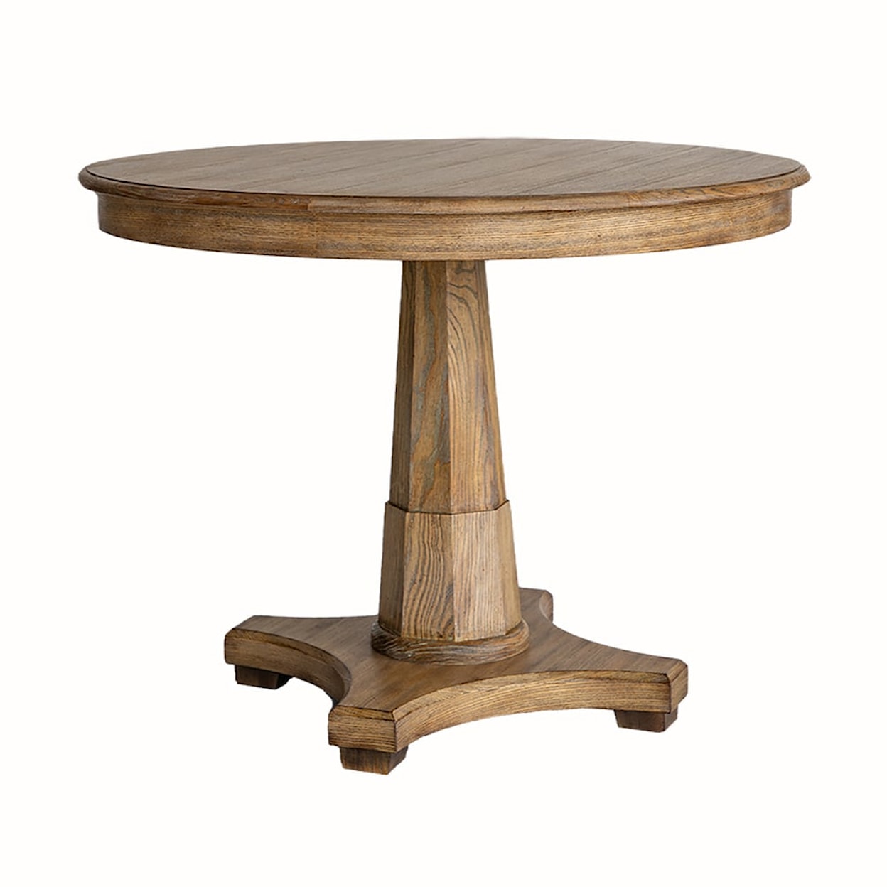 Oliver Home Furnishings Dining Tables OGEE TOP PEDESTAL TABLE- OATMEAL