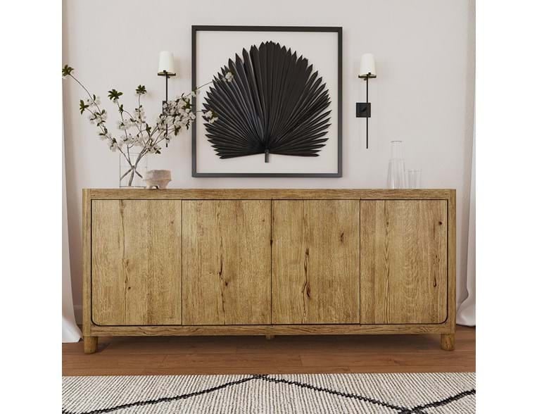 Classic Home Orlando ORLANDO 4DR SIDEBOARD LIGHT BROWN