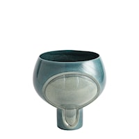 Two Tone Pod Vase-Azure-Squat