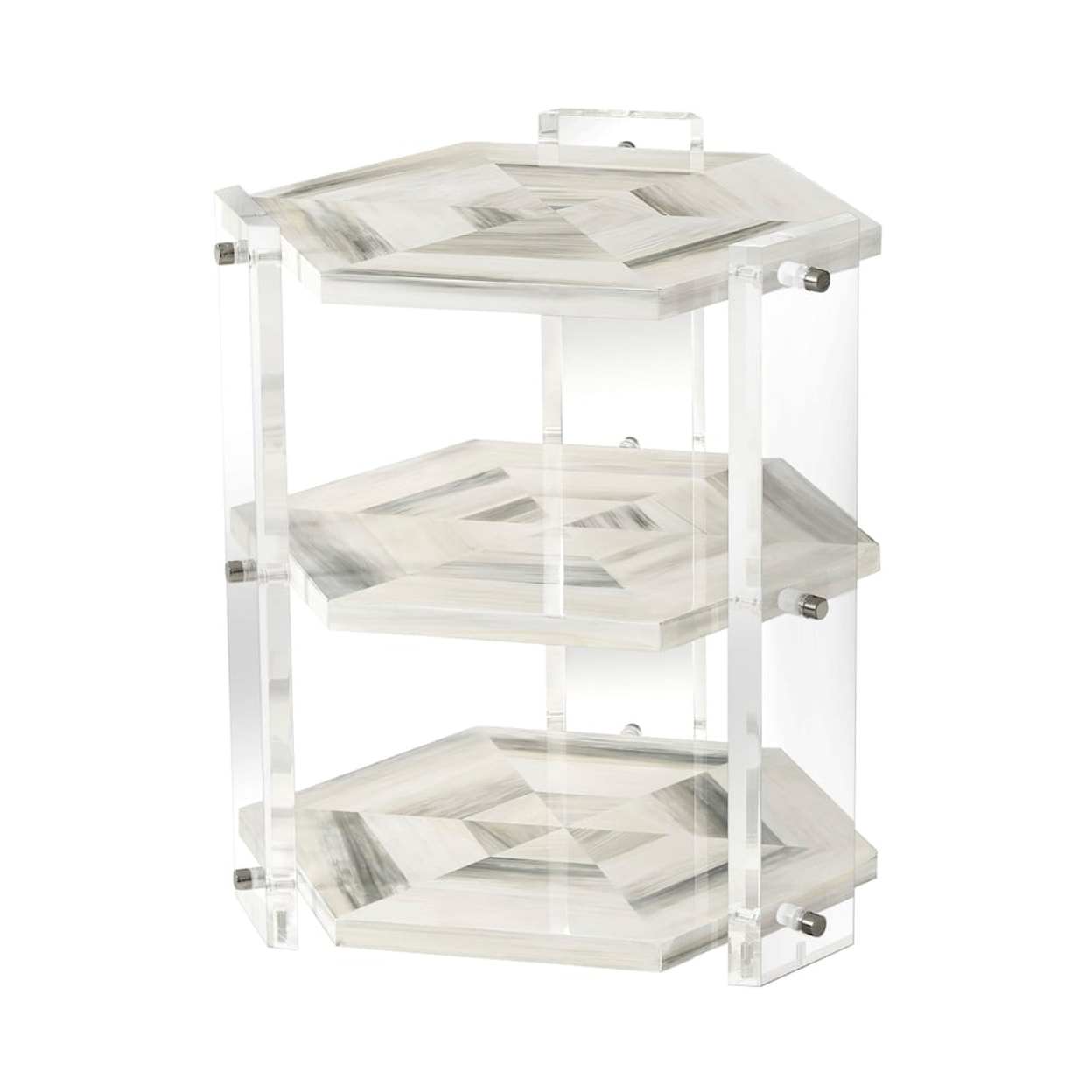 Theodore Alexander Biscayne Quadrilateral Tiers Side Table