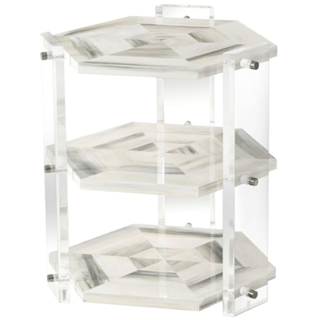 Quadrilateral Tiers Side Table