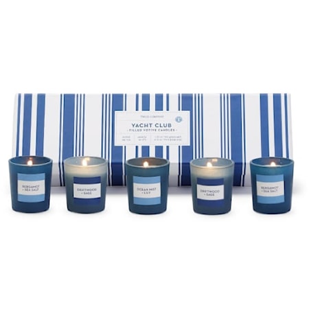 Yacht Club S/5 Scented Candles in Gift Box