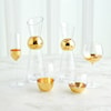 Global Views Glass Ware (Food Grade) Metallic Orb Wine Glass-Gold