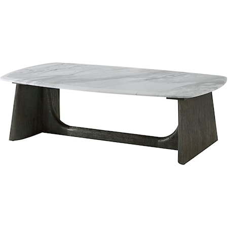 Repose Wooden Coffee Table Marble Top