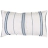 Classic Home Bedding Jayson Blue Stripe Linen Cashmere King Sham