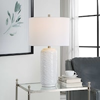 WAVY TABLE LAMP, WHITE