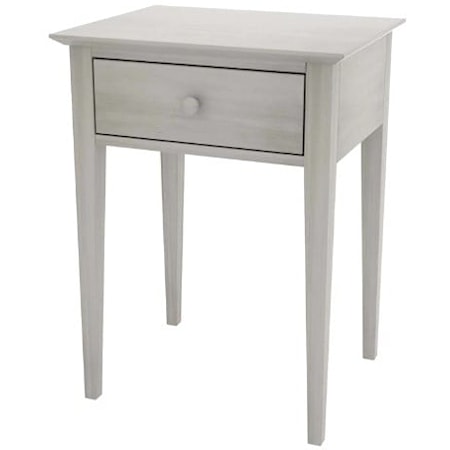 GABLE ROAD ONE-DRAWER NIGHTSTAND - MIST