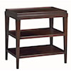 Oliver Home Furnishings End/ Side Tables RECTANGLE SIDE TABLE W/ LIP TOP-CHOCOLATE
