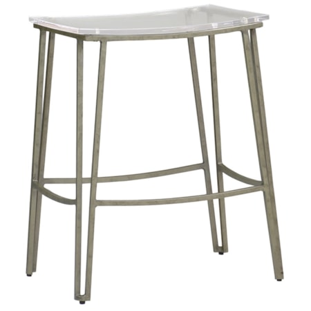 PIERCE 24.5" COUNTER HEIGHT STOOL-SILVER