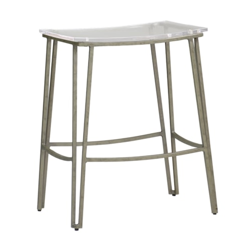 PIERCE 24.5" COUNTER HEIGHT STOOL-SILVER