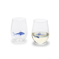 GREAT WHITE SHARK STEMLESS WINE GLASS