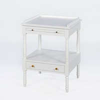 SQUARE SIDE TABLE W/ LIP TOP