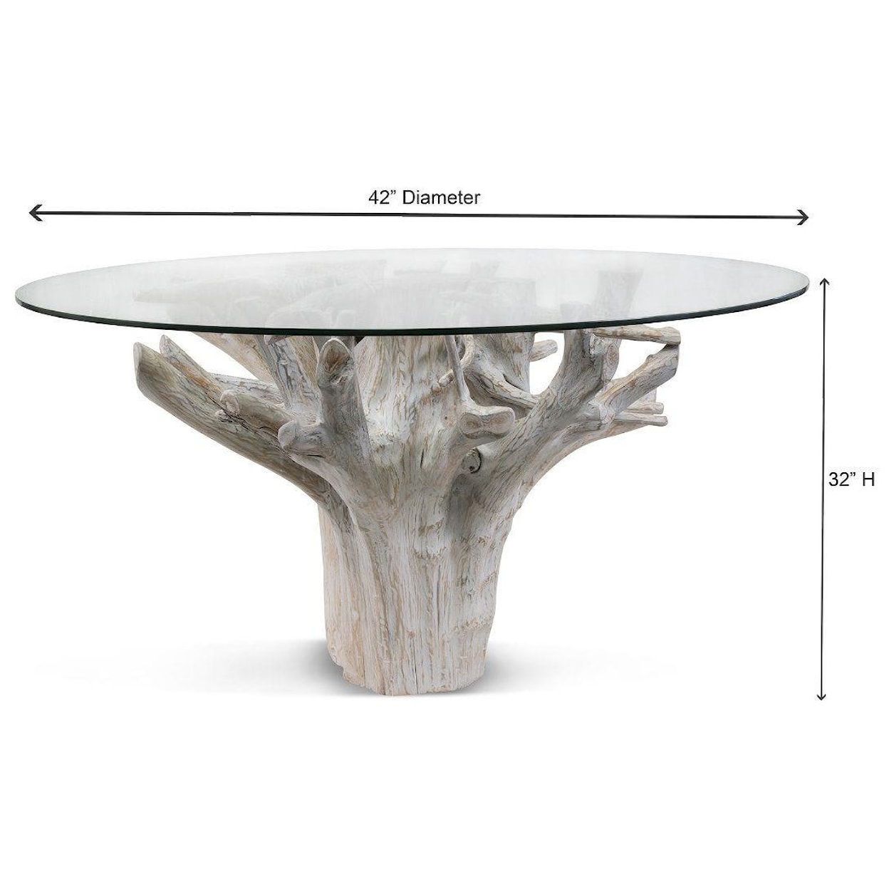 Ibolili Consoles and Other Tables Teak and Glass Dining Table