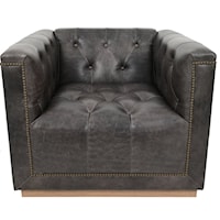 Murray Hill Leather Swivel Chair