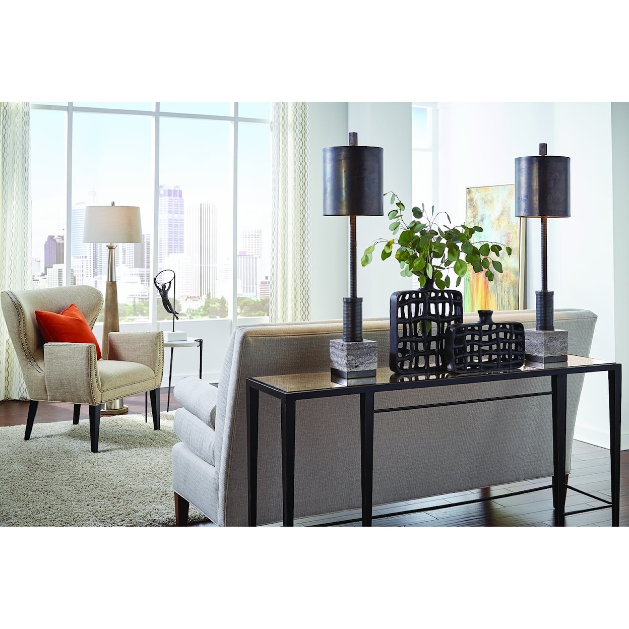 Wildwood Lamps Tables- Console CHELSEA CONSOLE TABLE- BRONZE