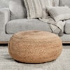 Classic Home Floor Cushions BRAGA JUTE NATURAL POUF