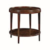 Oliver Home Furnishings End/ Side Tables ROUND END TABLE W/ LIP TOP- COUNTRY