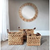 Ibolili Baskets and Sets PLAID BANANA LEAF WEAVE BASKET, RECT- S/3