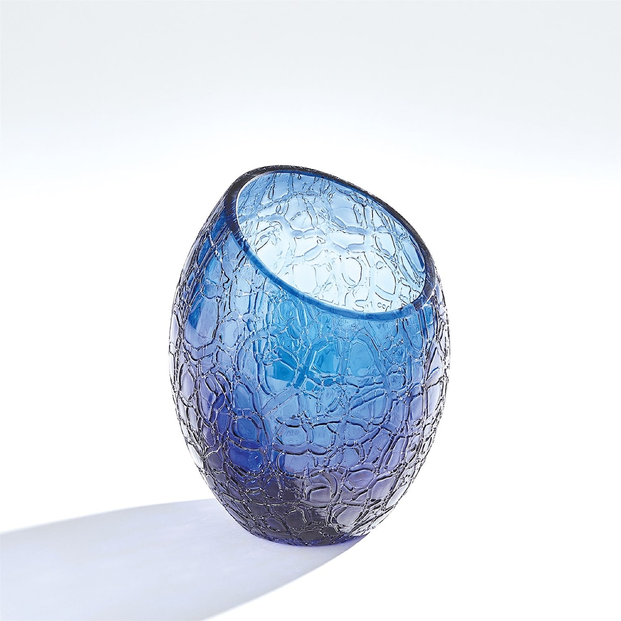 Global Views Vases by Global Views Volcano Vase-Blue-Sm