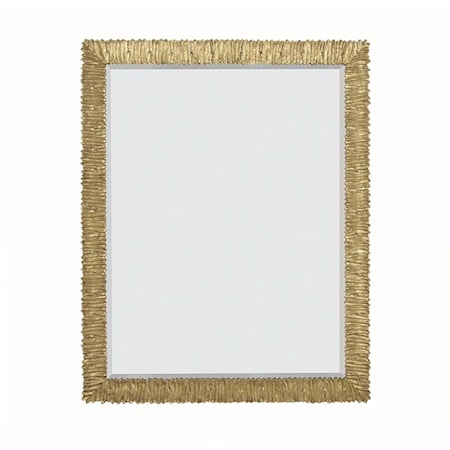 Beveled Mirror with Undulated Frame
