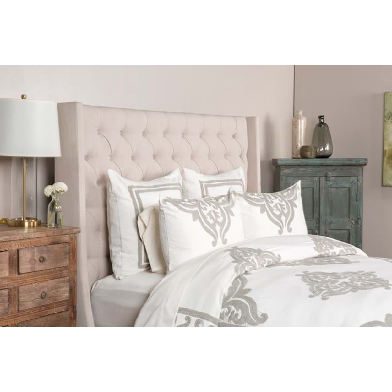 Classic Home Bedding Patrina Ivory 3pc Queen Duvet Set