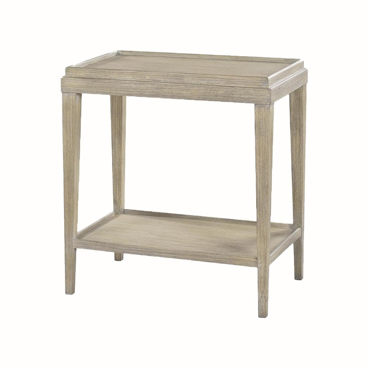 Oliver Home Furnishings End/ Side Tables RECTANGLE SIDE TABE W/ LIP TOP- RABBIT