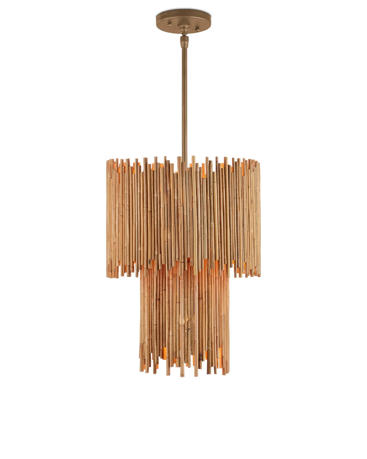 Currey & Co Lighting Chandeliers Teahouse Two-Tier Pendant