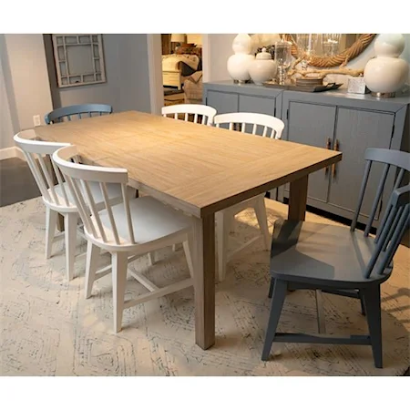 Contemporary Dining Table with 12" Self Storing Butterfly Leaf