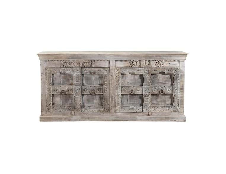 Classic Home Alta ALTA 4DR HEAVY DOOR SIDEBOARD BLEACHED WHITE