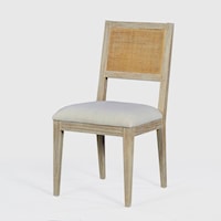 CANE BACK DINING CHAIR- WEATHERED