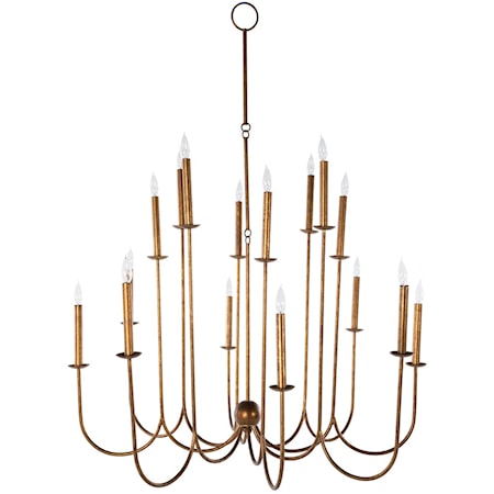 SNOW CHANDELIER- GOLD