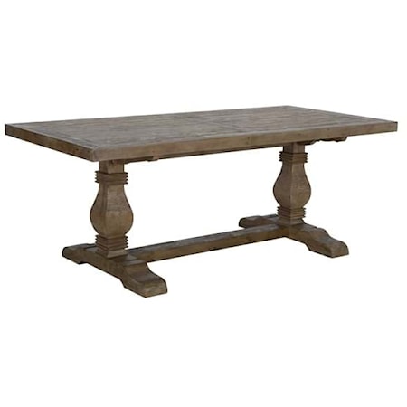 CALEB 78" DINING TABLE DISTRESSED BROWN