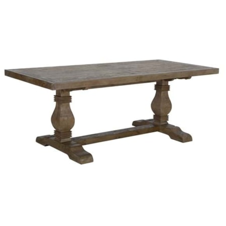 CALEB 78" DINING TABLE DISTRESSED BROWN