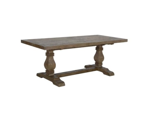 CALEB 78" DINING TABLE DISTRESSED BROWN