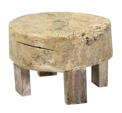 ALTA WHEEL END TABLE BLEACHED WHITE SMALL