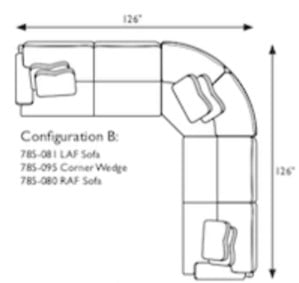 Braxton Culler Bridgetown BRIDGETOWN 3PC SECTIONAL