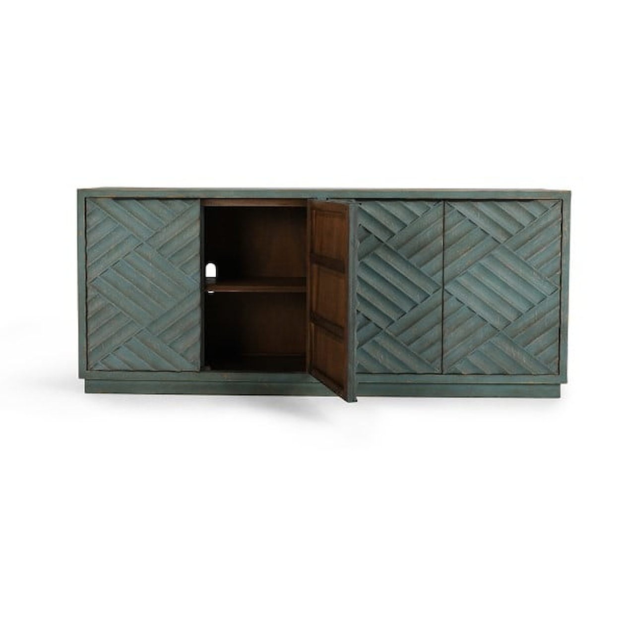 Classic Home Buffets and Sideboards MATEO 4DR SIDEBOARD ANTIQUE BLUE