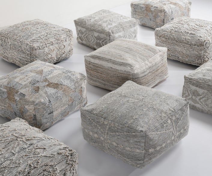 Classic Home Floor Cushions PERFORMANCE SAVANNA MULTI POUF