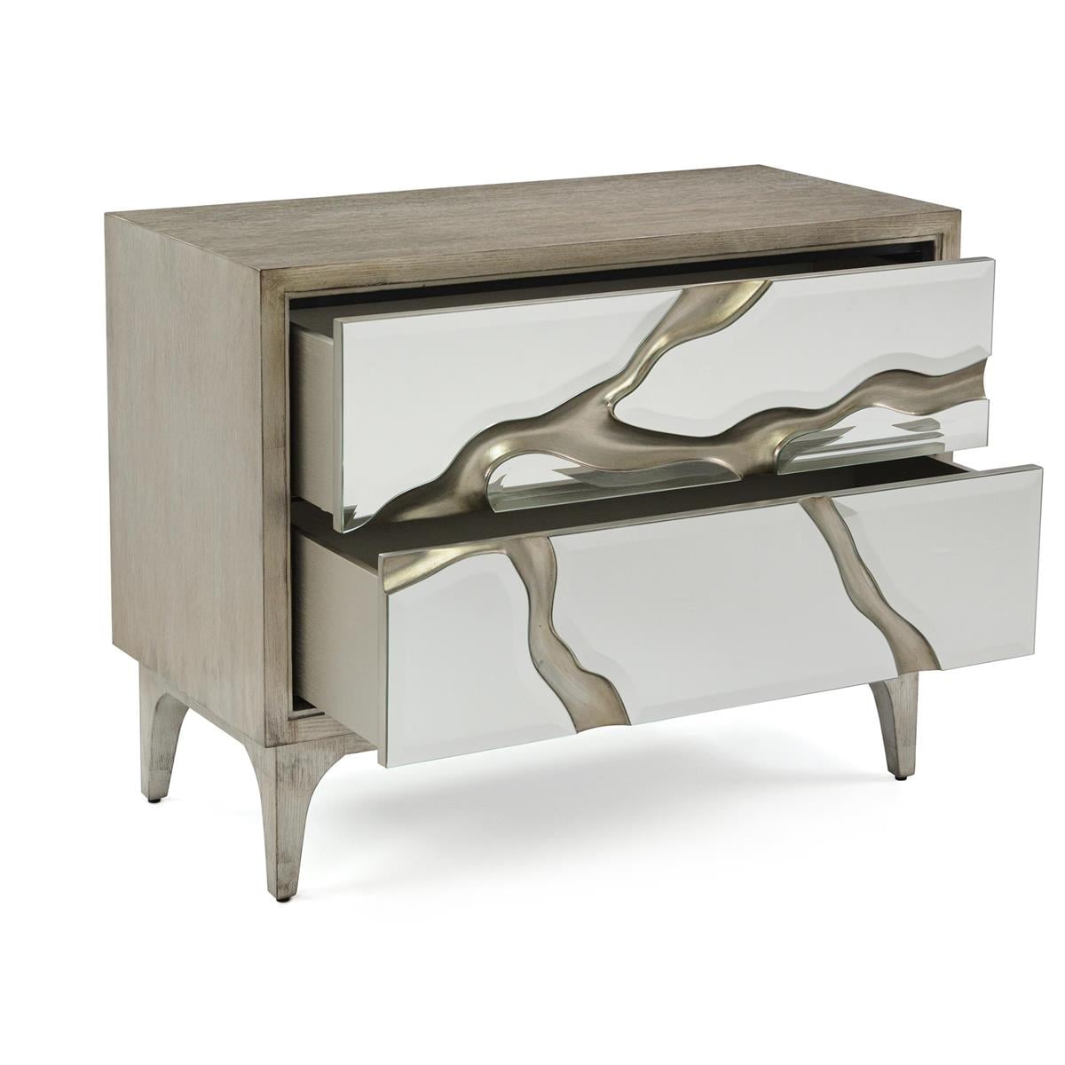 John-Richard Revne Revne Silver Night Table