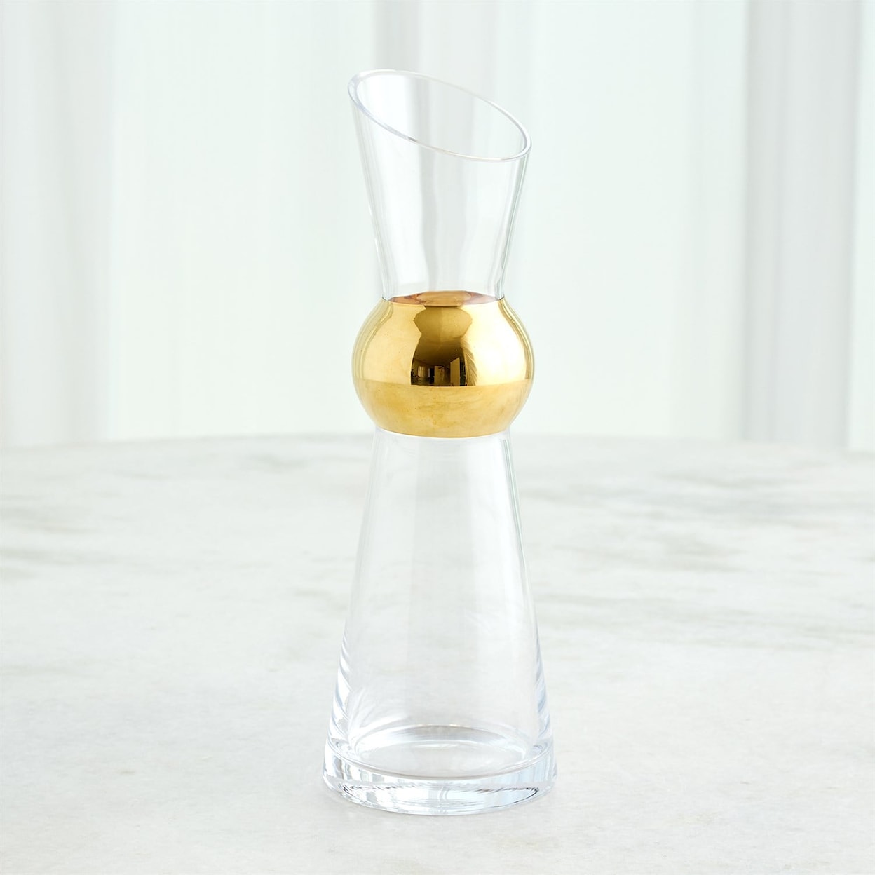 Global Views Glass Ware (Food Grade) Metallic Orb Carafe-Gold-Lg