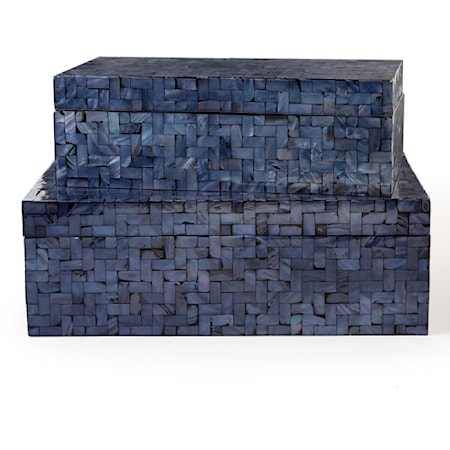 Midnight Blue S/2 Shimmering Boxes