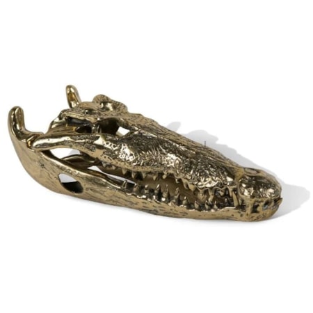 ALLIGATOR SKULL - BRASS