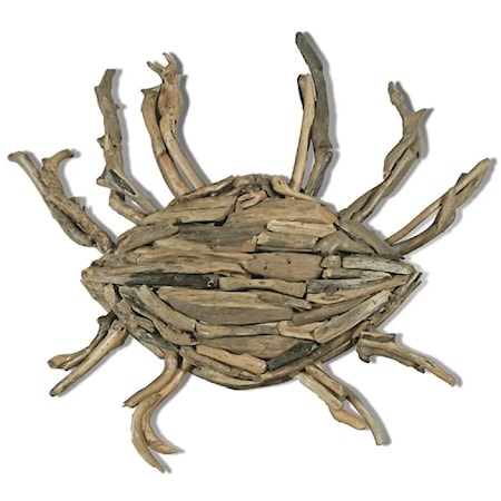 Driftwood Crab Wall Art, Small