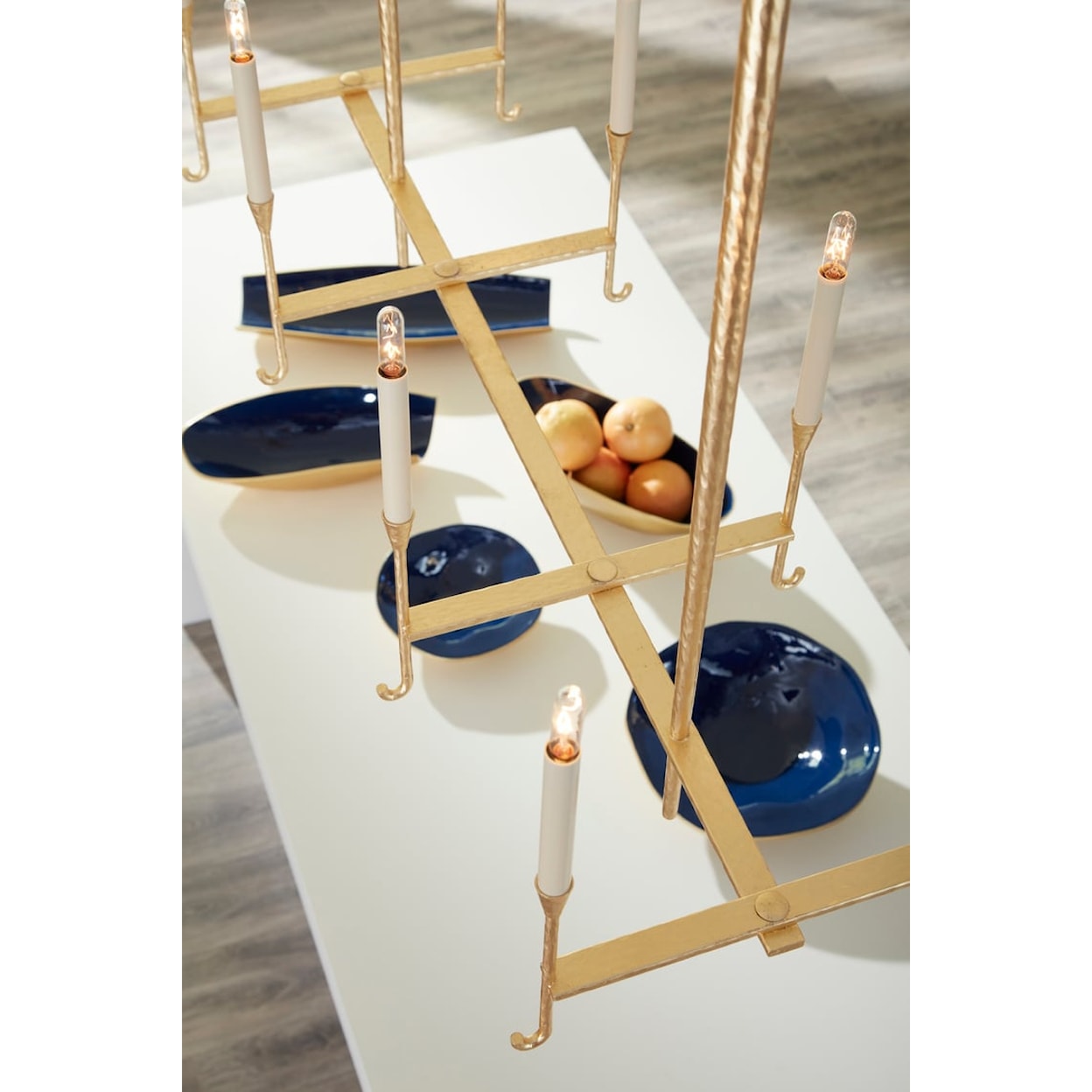 Wildwood Lamps Decorative Accessories WAVING EDGE BLUE BOWLS (S2)