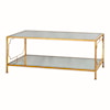 Oliver Home Furnishings Coffee Tables ANTIQUE MIRROR TOP COFFEE TABLE- GOLD