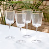 Global Views Glass Ware (Food Grade) S/4 Hammered Wine Glasses